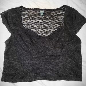 Wildfable lace sleeveless top.  Size M. Black.